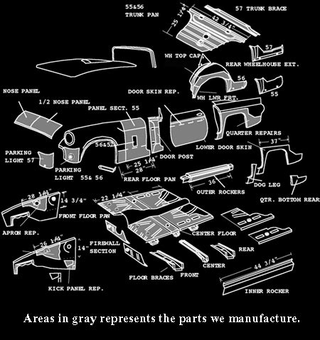 ford thunderbirds sheet metal